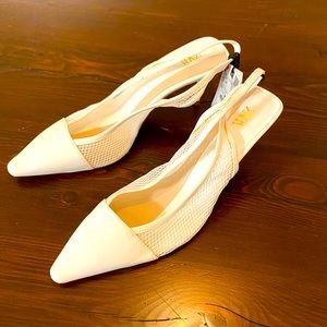 NWT Zara Slingback Kitten Heels 39